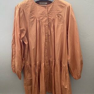 Christy Dawn Peach Button-Up Dress - NWOT
